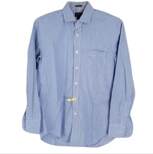 J. CREW Thompsom Blue‎ Gingham Button-up Long Sleeve Shirt Men's Small